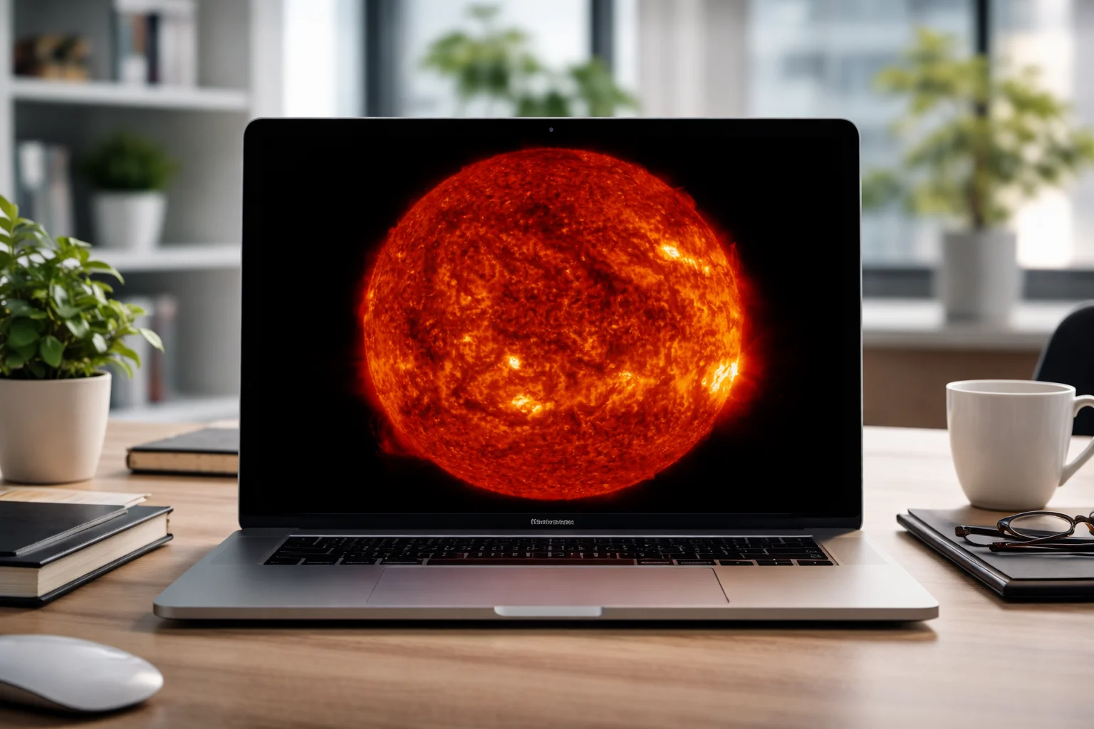 Solar Activity Screensaver on MacBook